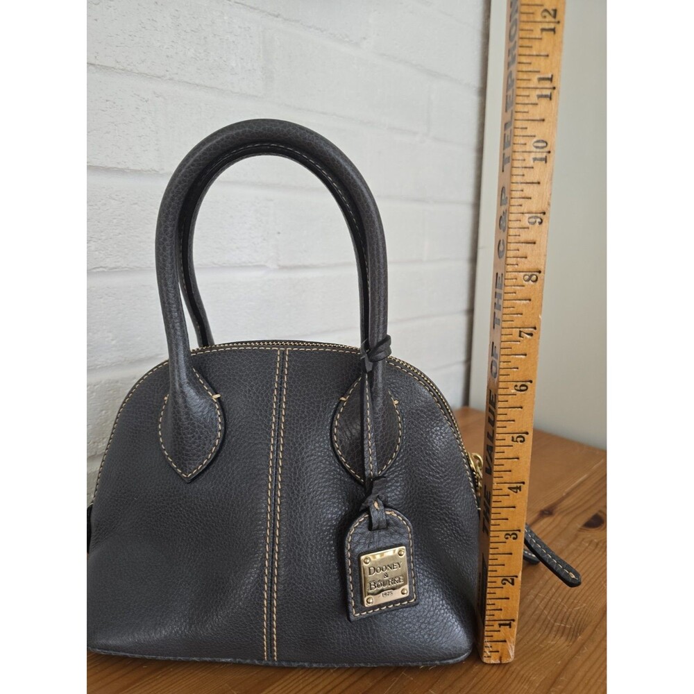 Dooney & Bourke Baby Domed Satchel Handbag Gray Leather - Picture 9 of 14